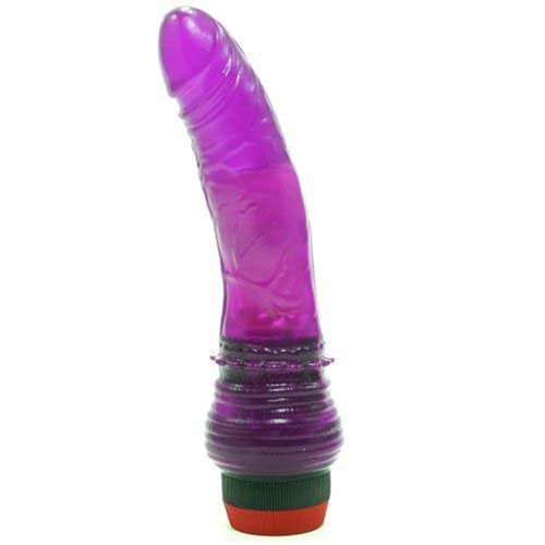 Golden Triangle Flamenco 6.5" Jelly Vibrator, Purple #4