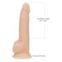 Naked Adduction 8 Inch Realistic Silicone Dildo with Suction Cup, Dual Density Dong, Beige Color Penis, Adult Sex Toy, Harness Compatible