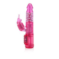 CalExotics My First Jack Rabbit - Waterproof Vibrator With Rotating Shaft - Vibe Sex Toys for Couples - Adult Hands Free G Spot Massager - Pink