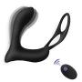 Movitip Butt Plug Remote Control Male Prostate Massager Torso with Penis Ring and Ball Loop，10 Vibration Mode Rechargeable Anal Sex Toy Waterproof G-spot Vibrating Stimulator for Couple