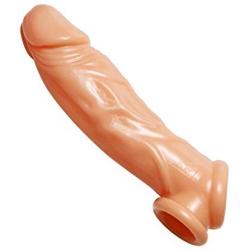 Size Matters Realistic Flesh Penis Enhancer Dildo and Ball Stretcher