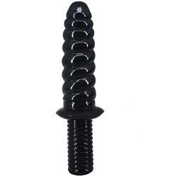 Handle Anal Plug Soft Dildo Sex Toys Couple Flirt Tools Men Women Masturbation (Black)