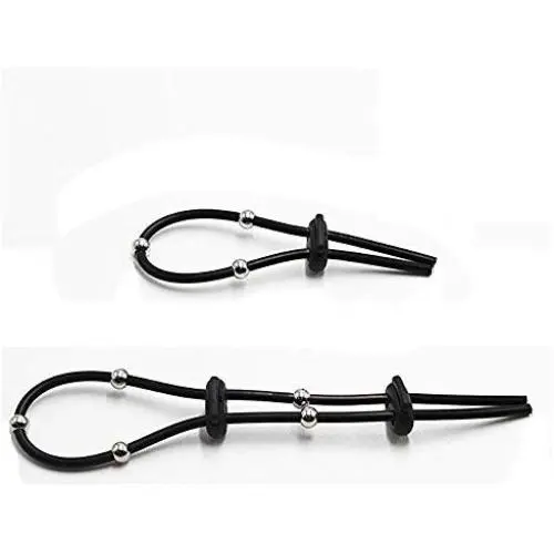 E Stim Electro Accessories Products for TENS Unit Conductive Silicone Rubber Tube Loops Ring with Beads