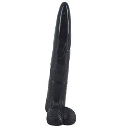 MLSice Realistic Animal Dildo Big Deer Penis Bull Novelties Sex Toys for Women Long Cock Anal Plug Anus Massage for Lesbian Gay Masturbator 10.24 Inch - Black