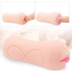 Double head Realistic Pussy masturbator for men, silicone sex doll real life with 3D vagina, blowjob sex toys masturbator for men, 0.43kg