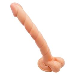 CHAODIAO 12.06" Slim Slender RealisticÐî.ld`s Easy to Clean Female Body Massager with Suction Cup Best Girlfriend Adult Toy Gift
