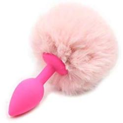 wsibwinde Fetish Rabbit Tail Toy Silicone Plug Role Playing Props