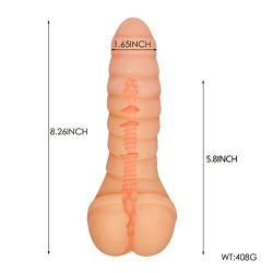 Double Function Soft Realistic Dildo with Bullet Vibrator, Mini Ass Anal Pocket Pussy, Hollow Penis Sleeve, Vibrating Male Masturbators Cup for Men, Lifelike Dong for Women Adult Sex Toys for Couple