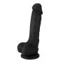 Naughty Cock Silicone Dildo - Huge, Thick, Realistic, Suction Cup - Sex Toy for Vaginal, Anal, and G-Spot - 8 Inch (Black)