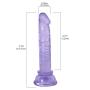 JSCRlove 100% Waterproof 6 Inch Did-Los Women Realistic Soft Suction Cup Toy Soft Wand Massager(Purple) Women Socks