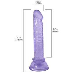 JSCRlove Realistic Ultra Soft-Ďîldɔ 6 Inch Women Body Wand Massager Real Feel Toy with Strong Base Women Socks (Color : Purple)