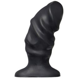 Doc Johnson Platinum Premium Silicone - The Raging Plug - 4.3 in. Long and 1.6 in. Wide - Penis Shaped Butt Plug - Anal Toy - Black