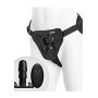 Doc Johnson Vac-U-Lock - Supreme Harness with Vibrating Plug and Wireless Remote - Compatible with All Vac-U-Lock Dildos - Accommodates Up-to 69" Waist - Black