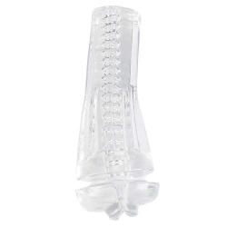 Cyberskin Release Deep Throat Stroker, Clear, Vibrating, Male Masturbators Cup Sex Toys Waterproof Penis Masturbation, 1.06 Pound