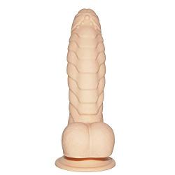 Realistic Dildo for Beginner, LZYAA Body Safe Soft Silicone Penis Adult Sex Toys, Strong Suction Cup (Beige)