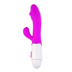 Hmxpls Couples Sexual Flirting Toy 30-Speed Waterproof Vibrating Frequency Bending Head Silica Gel Vibrator to Stimulate and Massage G-Spot and Clitoris Female Masturbator