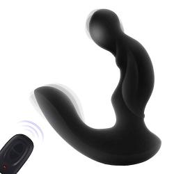 Prostate Massager Vibrating Anal Plug with 2 Intense Motors 11 Speeds Vibration, Wireless Remote Control Rechargeable Waterproof Silicone Anal Sex Toys for Men Women and Couples