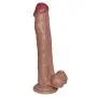 Full Dillos for Women Silicone Massage Tool Real Skin Soft-Brown-tongqijie