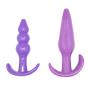 Roxy Sex Toys Butt Plug 2 Piece Anal Plug Set for Men & Women Silicone Toys Purple