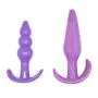 Roxy Sex Toys Butt Plug 2 Piece Anal Plug Set for Men & Women Silicone Toys Purple Roxy Sex Toys Butt Plug 2 Piece Anal Plug Set for Men & Women Silicone Toys Purple