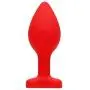 Ouch! by Shots America - Diamond Heart Butt Plug - Regular - Red Ouch! by Shots America - Diamond Heart Butt Plug - Regular - Red