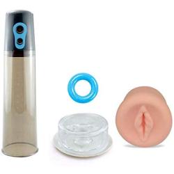 Male Enlarger Electric Pump Bigger Enlargement Black Sleeve Real Pleasure 4235