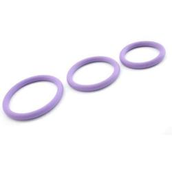 Fresh Nitrile Cock Ring, Purple, 3-Pack