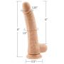 Vibrating Realistic Dildo with 10 Combination Modes, Body Safe, Waterproof Liquid Silicone Penis Vibrator with Suction Cup for Women or Men Sex Toys.