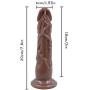 OrchidPavilion Fun Toy 8" Ergonomic Soft Thin Wand Massager for Beginner - Role Play Scene Props (Color : Brown)