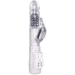 Pipedream White Diamond Rabbit Vibe, Clear