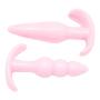 Roxy Sex Toys Butt Plug 2 Piece Anal Plug Set for Men & Women Silicone Toys Pink