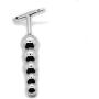 NewMaxer Metal 5 Beads Stainless Steel Anal Toy Butt Plug Anal Thruster Plug