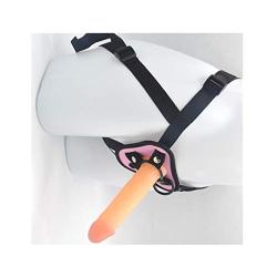 MXYLYM9 Pěggìng Stràp ón, Real Feeling Powerful Beginner Soft Massaging with Suction Cup 100% Secret Packing PVC+ Leather Pants (L:6.29inch, W: 1.45inch) (Color : Skin Color)