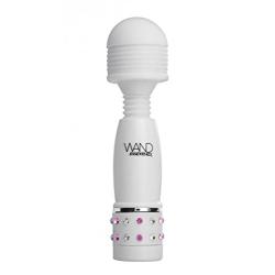 Wand Essentials Mini 4-Inch Wand Massager with Pink and White Gems