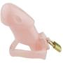 Mens Virginity Lock Belt Plastic Chasti-ty Device Cage Male Briefs Enhancer Thong (Pink)