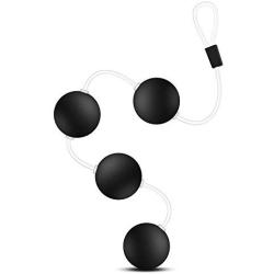 Performance Pleasure Balls (Black) – Anal Beads -  Silicone Anal Toys – Weighted Anal Beads