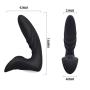 Men Wand Massager Quiet Strong Powerful Massager Personal Release Wireless Control Waterproof USB Rechargeable Safe Silicone Massager with Ripple Black