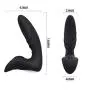 Men Wand Massager Quiet Strong Powerful Massager Personal Release Wireless Control Waterproof USB Rechargeable Safe Silicone Massager with Ripple Black