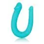 CalExotics Silicone Double Dong – AC DC Dong – Double Penetration Dildo for Women – Adult Probe Fetish Sex Toy for Couples - Teal