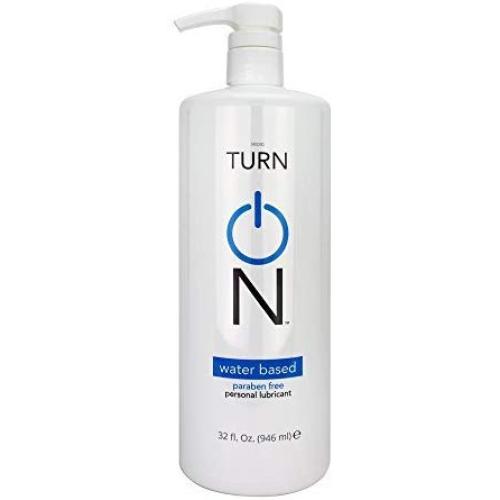 Turn On Personal Water Based Lubricant, 32 Ounce Bottle for Smooth Skin, Easy Clean-Up, and No Sticky Mess