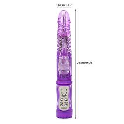 WEI EI Waterprrof Silent Women Multispeed G-Stimulator USB Rechargeable Powerful Female Telescopic Thrvst Messager (Purple)