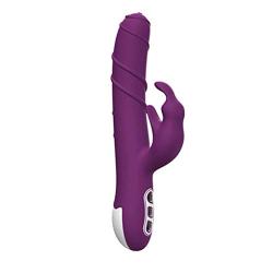 QUQUMARY Handheld 7 Speed Powerful Threaded G-Spōt Rabbit Vîb~rá~törs Stimu~latōr 360 Rotating Flexible Dilo V-Î-B-râtor,Pleasure Vibe Home Wamd Mssager Six Adults Toy for Women