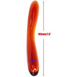 Eastern Delights Glass Dildos for Women,7.3 Inches Anal Butt Plugs for Couples, Brown