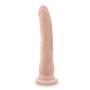 Edens 8.5" Realistic Vaginal and Anal Long Dildo - G Spot Stimulating Curved Dong (Beige)