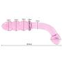 Double-Ended Glass Wand Textured Curved Huge Smooth Medical-Grade Crystal Stick for Women Men Female Beginners