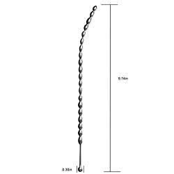 Beauty Molly Stainless Steel Urinary Plug Beaded Stimulate urethral Dilator Masturbation Rod Male Beaded urethral Sounds Medical Themed Penis Plug, 9.67 inch