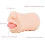 Y-NOT 3D Realistic Male Masturbator Oral Blow Job Cup Mouth Stroker Pocket with Sexy Tongue Soft Teeth and Deep Throat TPR Adult Sex Toy for Men Oral Masturbation