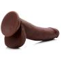 Usa Cocks Ultra Real Dual Layer Suction Cup Dildo, Dark Skin Tone, 8 Inch