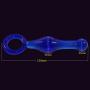 Glow Castle Crystal Glass Pleasure Wand Dildo Penis - Dark blue love