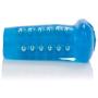 CalExotics Basic Essentials Beaded Masturbator - Male Silicone Masturbation Sleeve - 5 Inch Ribbed Pocket Puss - Adult Male Sex Toy - Blue